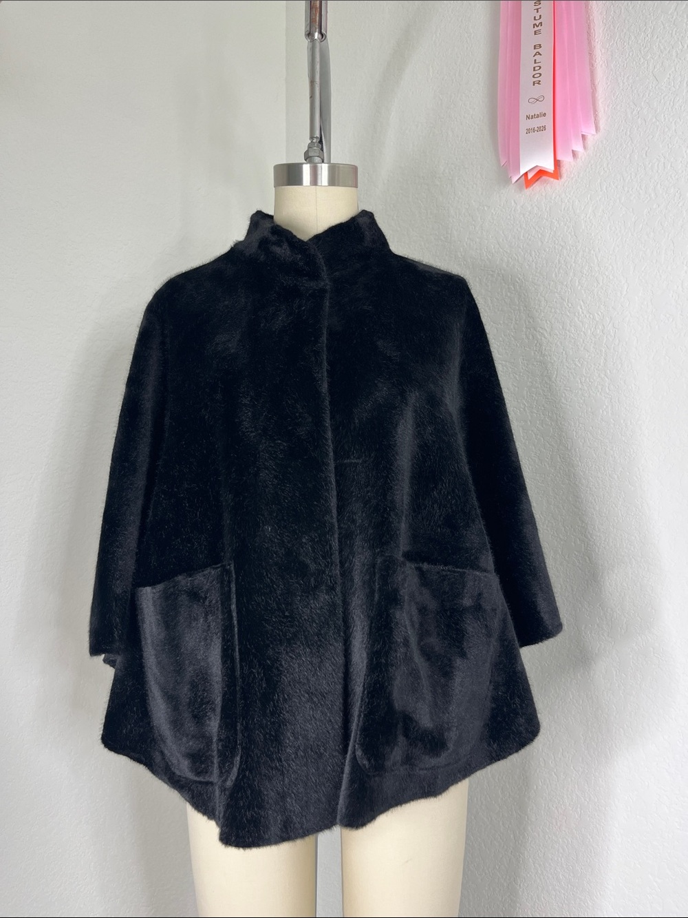 Rino & Pelle Faux Fur Patch Pocket Jacket Cape